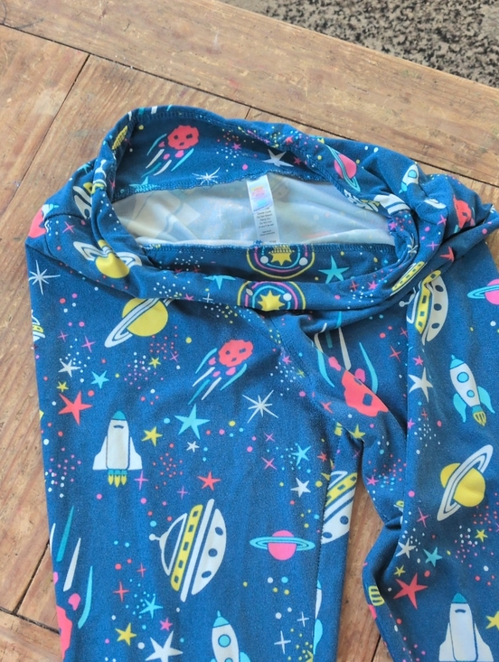 LuLaRoe Pants - Adults Space Print Blue Leggings